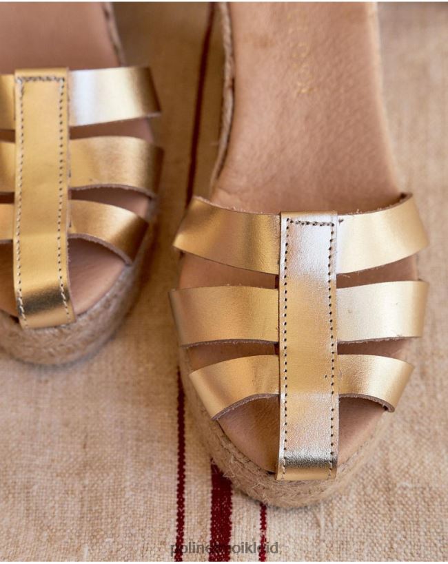 Polin et moi Crabeater-Espadrille Tatianna HT8R413 Schuhwerk Gold/Platin