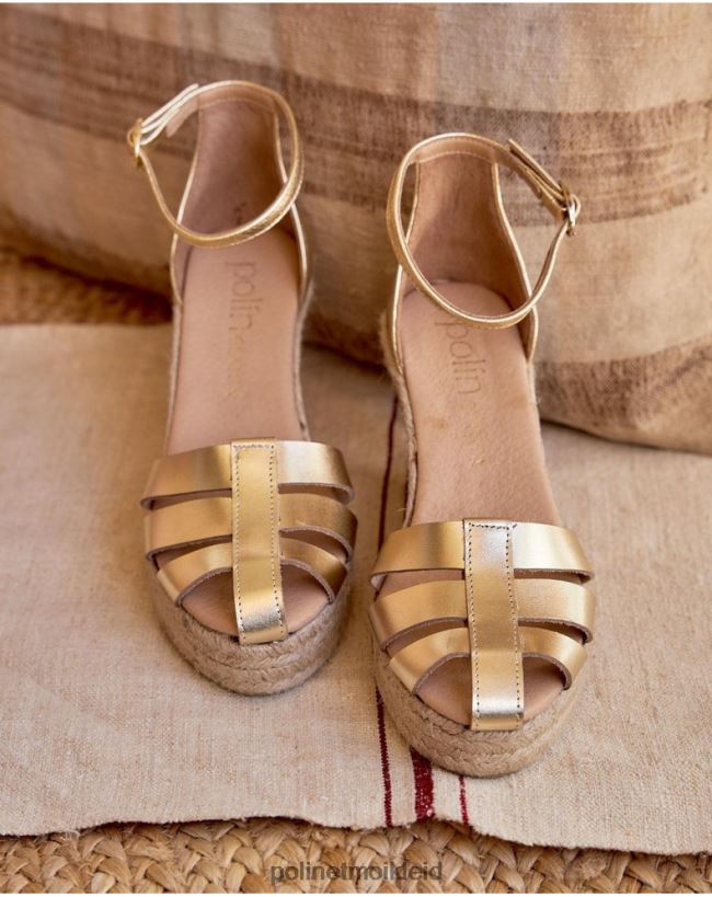 Polin et moi Crabeater-Espadrille Tatianna HT8R413 Schuhwerk Gold/Platin