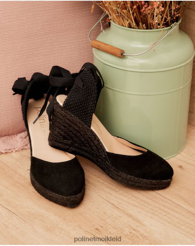 Polin et moi Espadrille-Bänder Esther HT8R466 Schuhwerk Schwarz