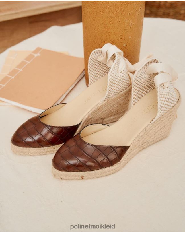 Polin et moi Espadrille-Leder Rania HT8R474 Schuhwerk braun