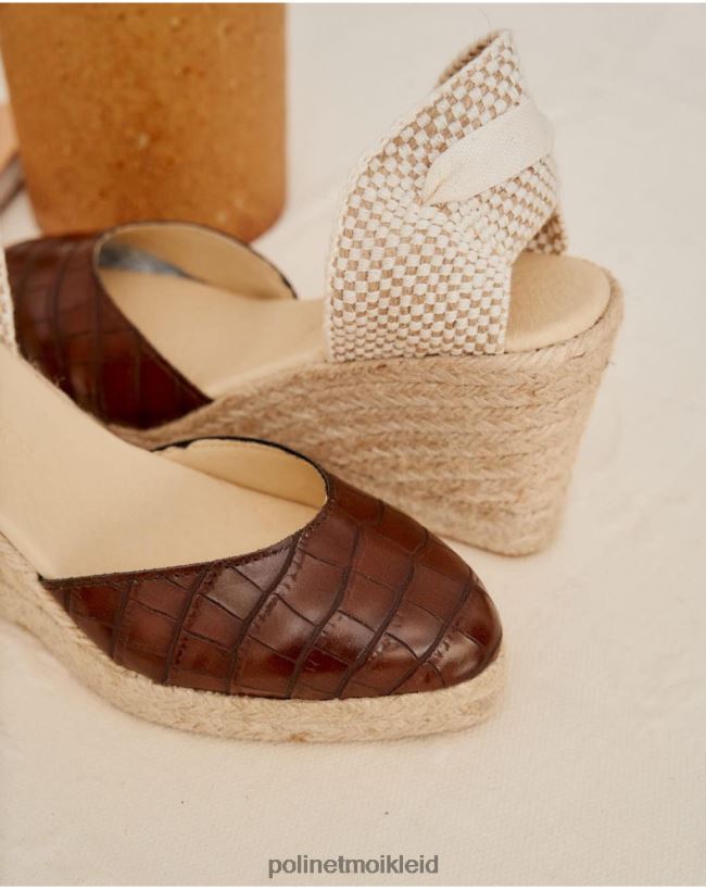 Polin et moi Espadrille-Leder Rania HT8R474 Schuhwerk braun