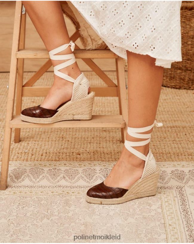 Polin et moi Espadrille-Leder Rania HT8R474 Schuhwerk braun