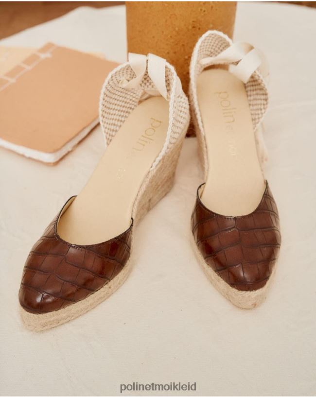 Polin et moi Espadrille-Leder Rania HT8R474 Schuhwerk braun