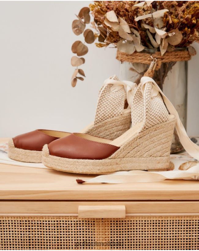 Polin et moi Espadrille-Leder Yana HT8R456 Schuhwerk braun