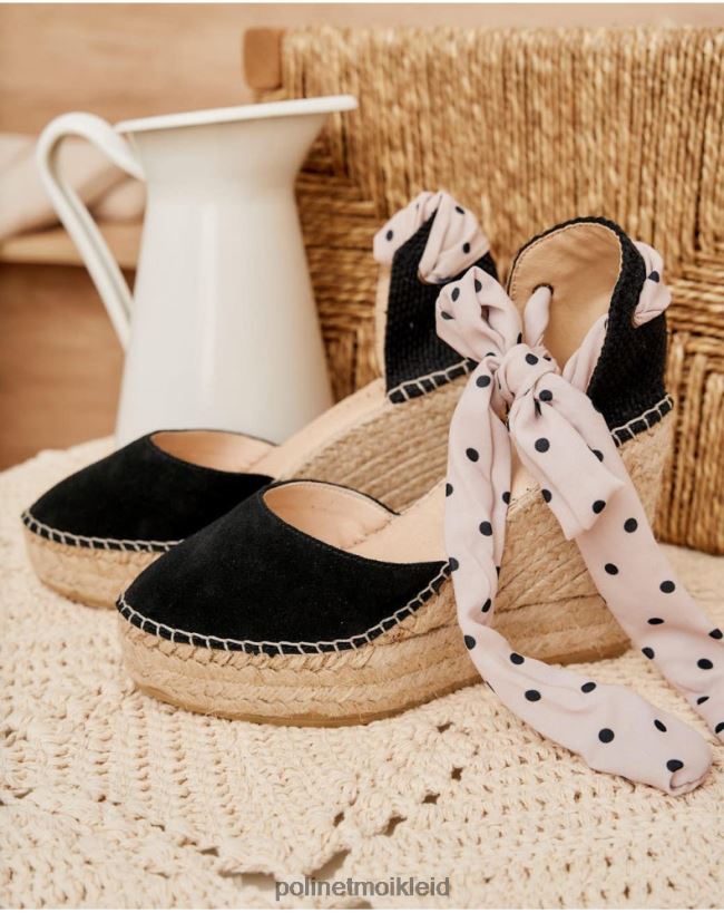 Polin et moi Espadrille-Plateau Himmel HT8R412 Schuhwerk Schwarz