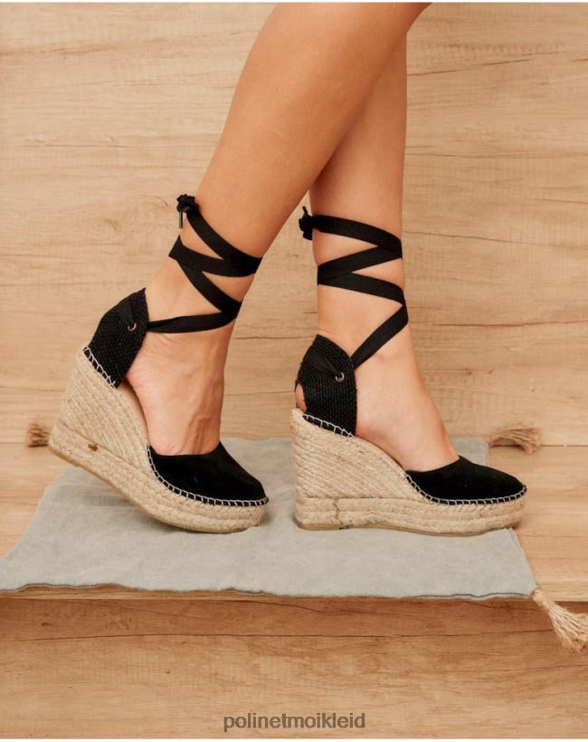 Polin et moi Espadrille-Plateau Himmel HT8R412 Schuhwerk Schwarz