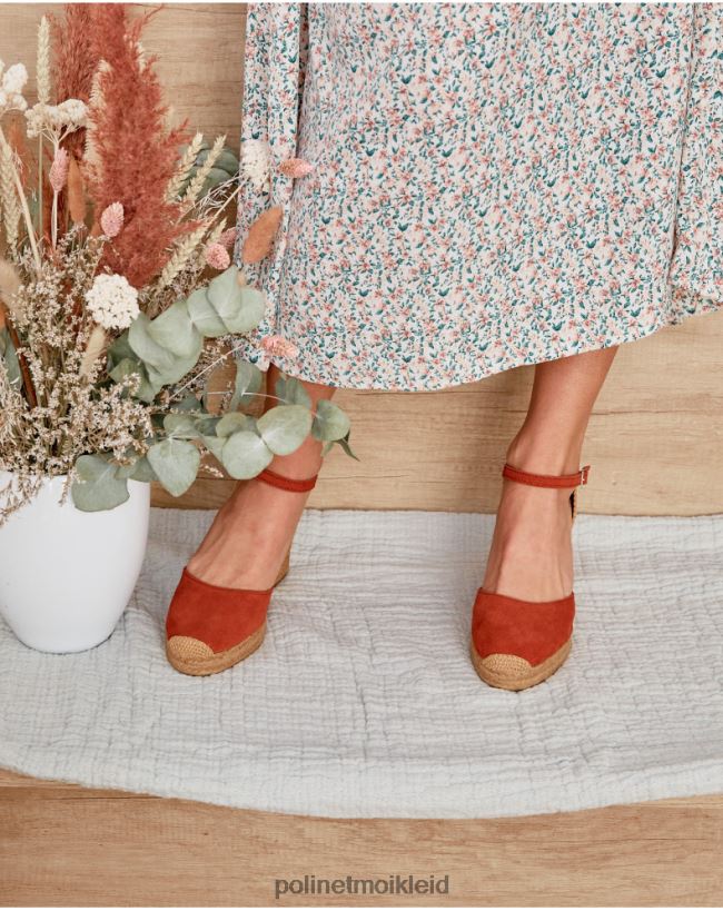 Polin et moi Espadrille mit Keilabsatz von Fabrizia HT8R430 Schuhwerk Terrakotta