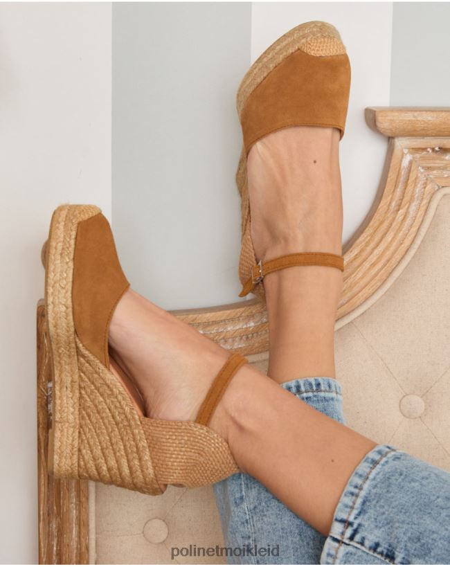 Polin et moi Espadrille mit Keilabsatz von Fabrizia HT8R480 Schuhwerk Kamel