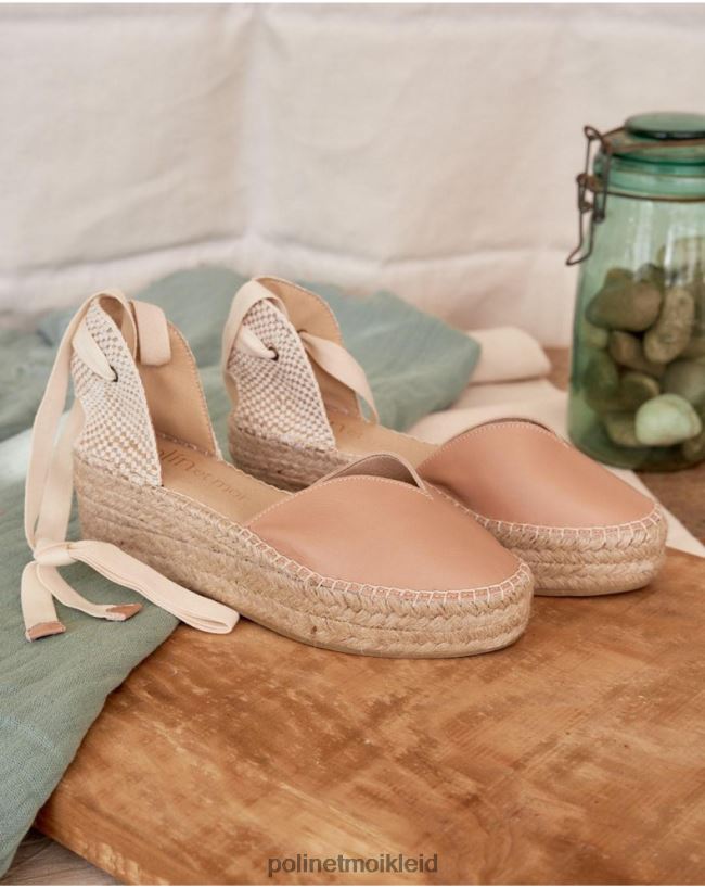 Polin et moi Pauline-Espadrille aus Leder HT8R418 Schuhwerk nackt