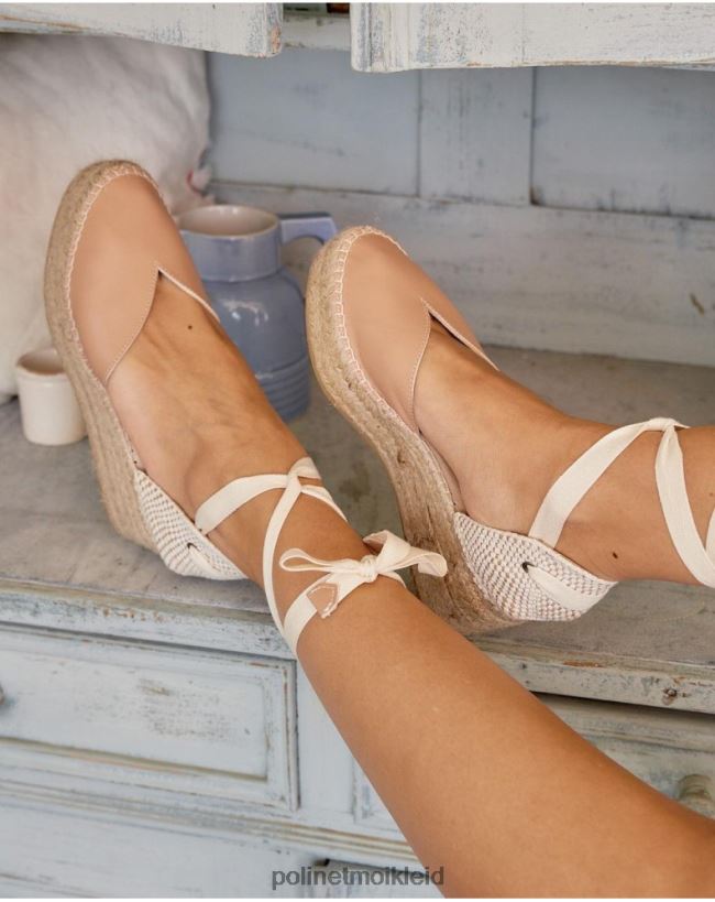 Polin et moi Pauline-Espadrille aus Leder HT8R418 Schuhwerk nackt