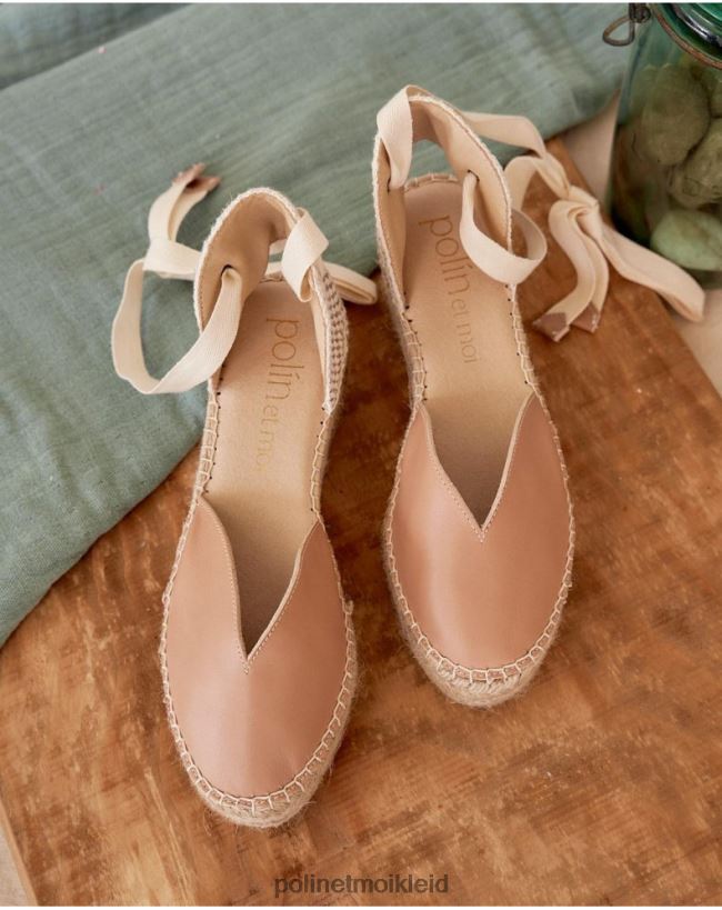 Polin et moi Pauline-Espadrille aus Leder HT8R418 Schuhwerk nackt