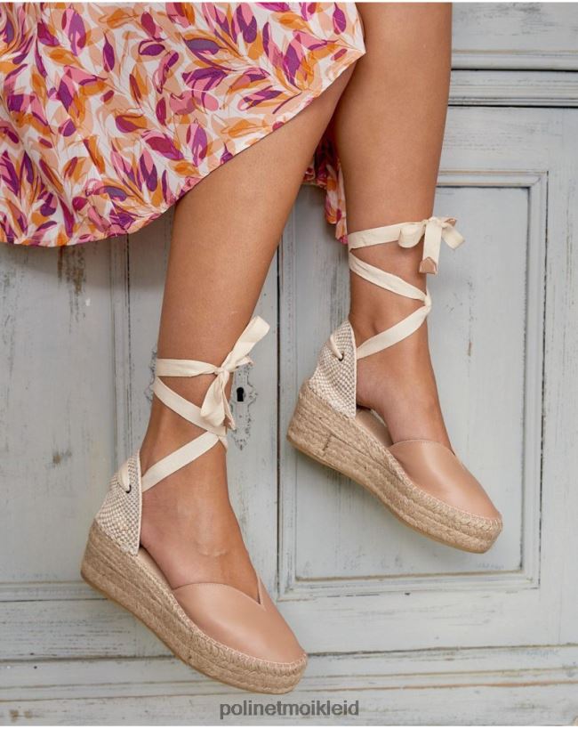 Polin et moi Pauline-Espadrille aus Leder HT8R418 Schuhwerk nackt