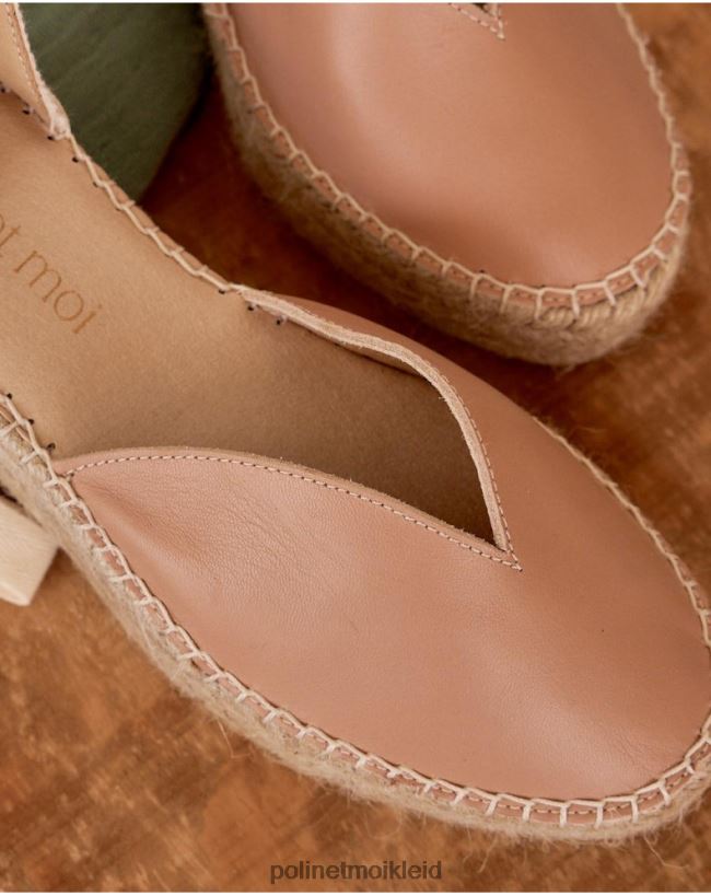 Polin et moi Pauline-Espadrille aus Leder HT8R418 Schuhwerk nackt