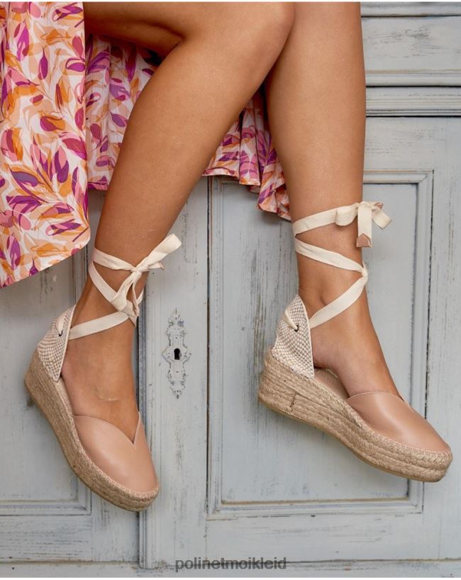 Polin et moi Pauline-Espadrille aus Leder HT8R418 Schuhwerk nackt