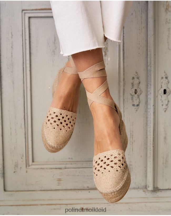Polin et moi gehäkelte Espadrille Nina HT8R514 Schuhwerk Beige