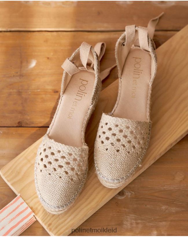 Polin et moi gehäkelte Espadrille Nina HT8R514 Schuhwerk Beige