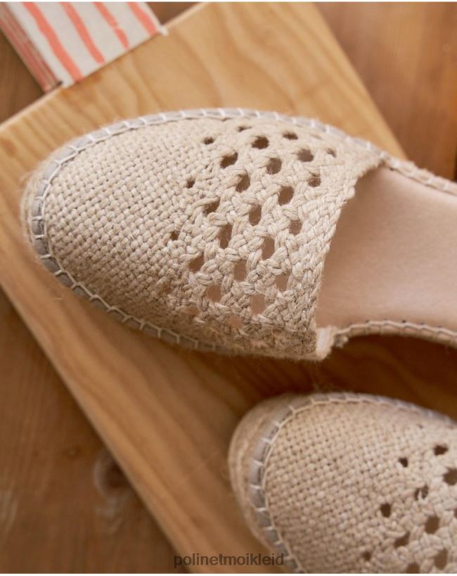 Polin et moi gehäkelte Espadrille Nina HT8R514 Schuhwerk Beige