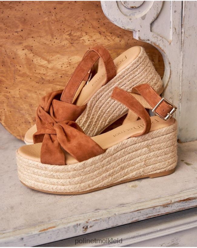 Polin et moi Yasemin Plateausandale HT8R427 Schuhwerk braun