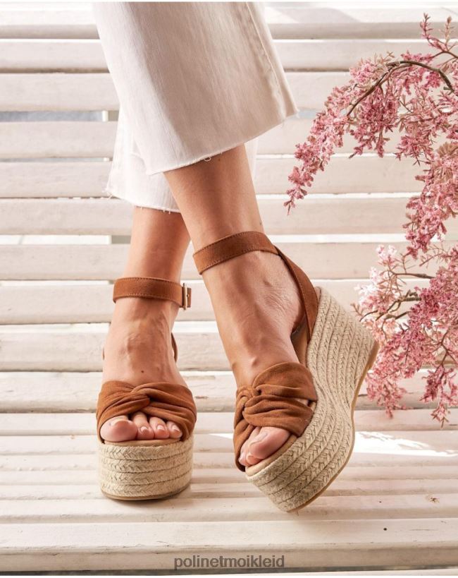 Polin et moi Yasemin Plateausandale HT8R427 Schuhwerk braun