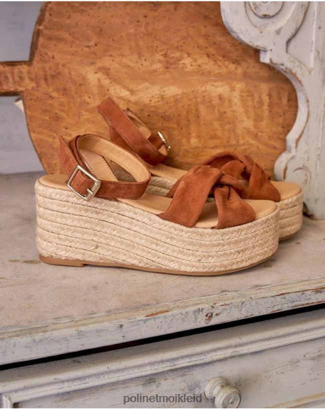 Polin et moi Yasemin Plateausandale HT8R427 Schuhwerk braun