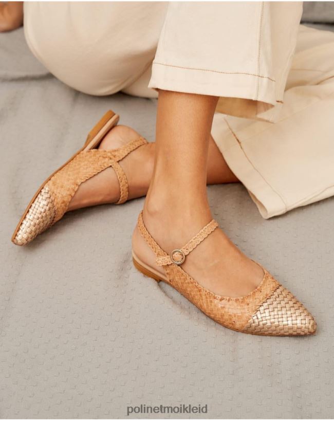 Polin et moi Mary Jane Punta Rigobertta HT8R416 Schuhwerk Beige