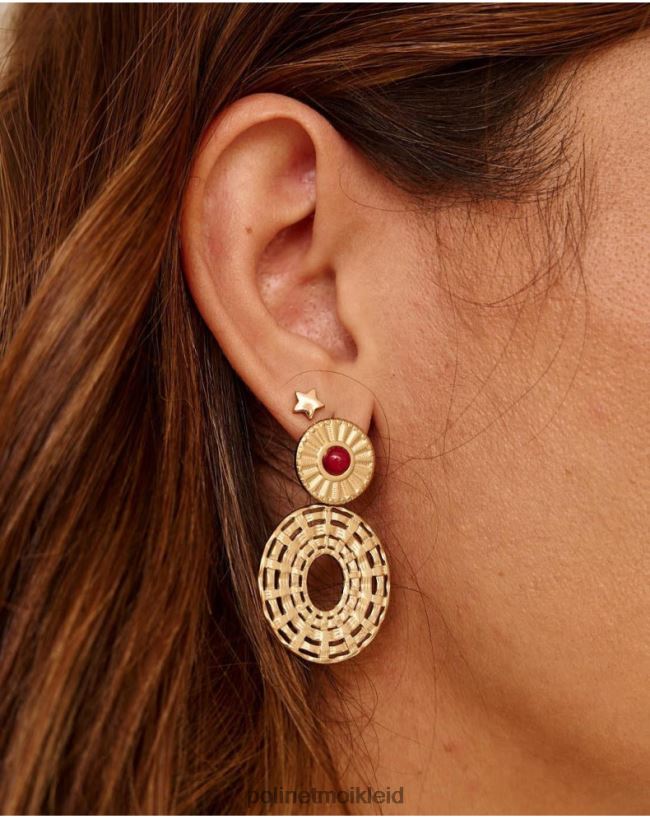 Polin et moi Goldener Ohrring Verina HT8R388 Zubehör Fliese