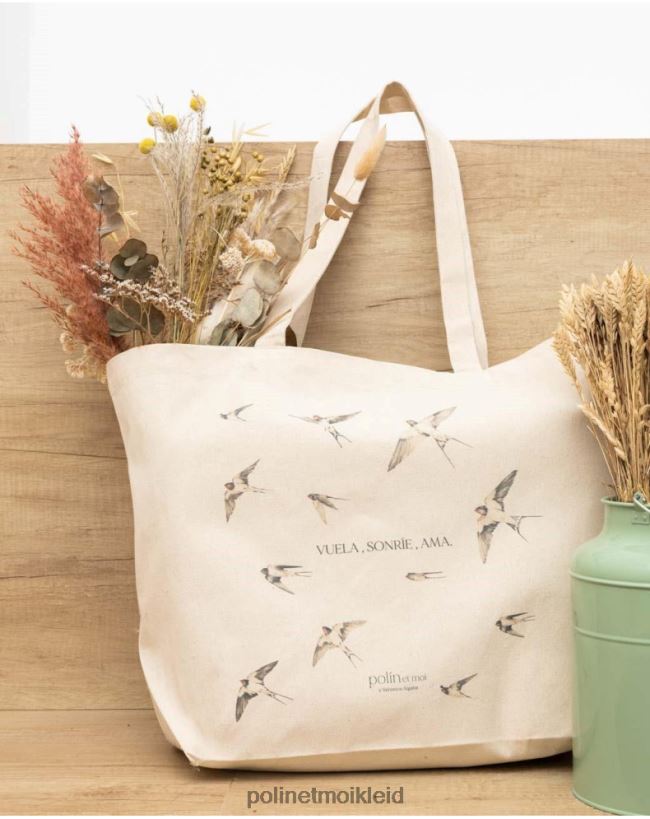 Polin et moi Solidaritätstasche ''die ausgestellte Schwalbe'' HT8R376 Zubehör Beige