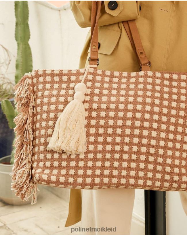 Polin et moi Tasche mit Pompons von Stefania HT8R396 Zubehör Kamel